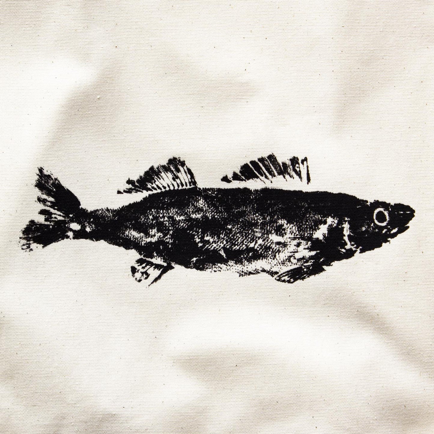 Walleye Fish Print - Market Tote Bag - Natural